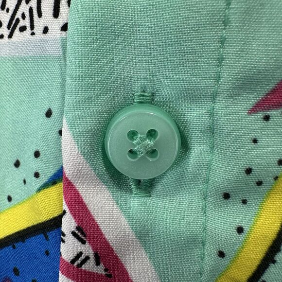 NWT OH Snap Shirt Adult Large 4-Way Stretch Retro 80s/90s Style Short Sleeve New - Picture 8 of 10